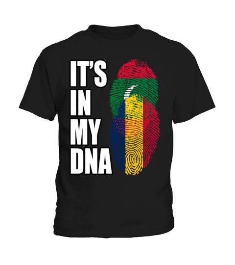 Maldivian And Chadian Mix Heritage DNA Flag Kids T-Shirt
