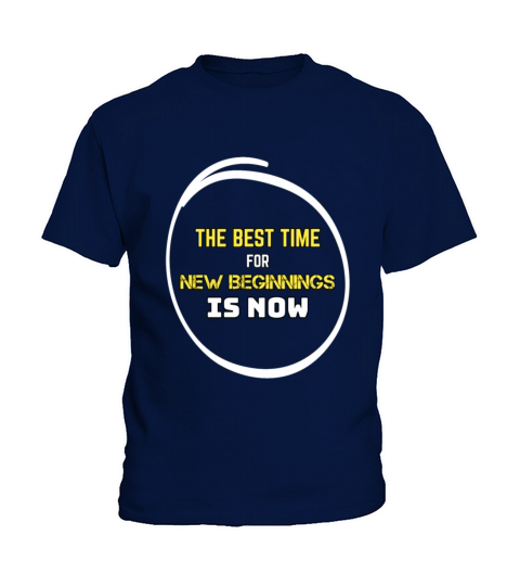Motivational Quote - New Beginnings Black Kids T-Shirt