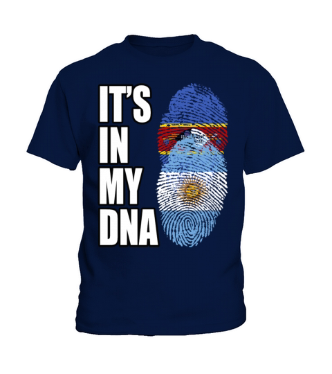 Swazi And Argentinian Vintage Heritage DNA Flag Kids T-Shirt