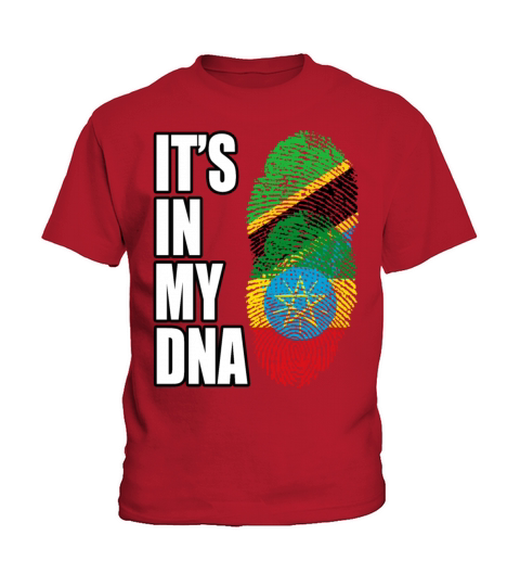Tanzanian And Ethiopian Vintage Heritage DNA Flag Kids T-Shirt