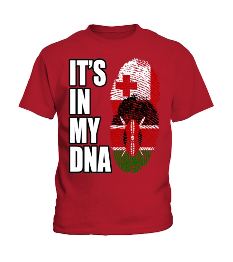 Tongan And Kenyan Mix Heritage DNA Flag Kids T-Shirt