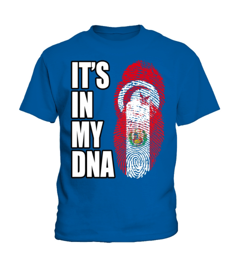 Tunisian And Peruvian Mix Heritage DNA Flag Kids T-Shirt