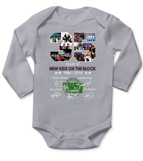 35 years of New Kids On The Block 1984 2019 signatures shirt Long Sleeve Baby One-Piece