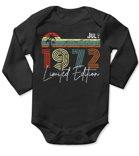 40 Years July 1982 Vintage Limited Edition Long Sleeve Baby One-Piece