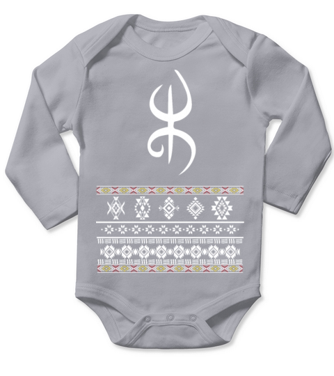 amazigh yaz symbol with amazigh tattoo decoration Long Sleeve Baby One-Piece