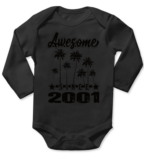 Awesome Since 2001 Long Sleeve Baby One-Piece