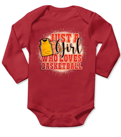 Basketball Lover Women Gift Just A Girl Who Loves Long Sleeve Baby One-Piece