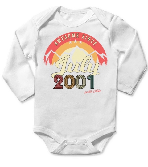 Birth Month July 2001 Long Sleeve Baby One-Piece