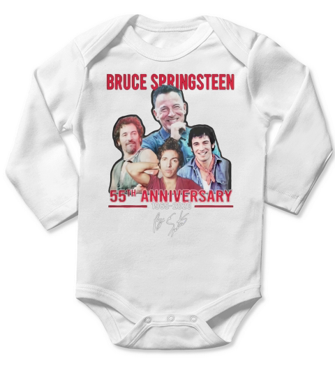 Bruce Springsteen 55th Anniversary 1965-2020 Signature shirt Long Sleeve Baby One-Piece