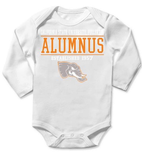 California State University  Fullerton  Alumnus Long Sleeve Baby One-Piece