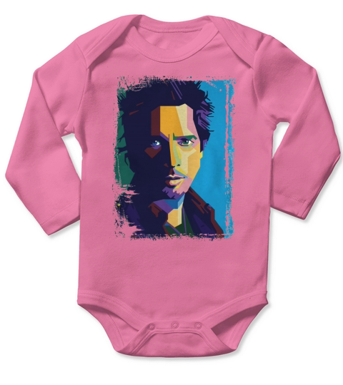 Chris Cornell WPAP Long Sleeve Baby One-Piece
