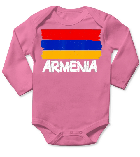 Cool Armenia Flag Long Sleeve Baby One-Piece