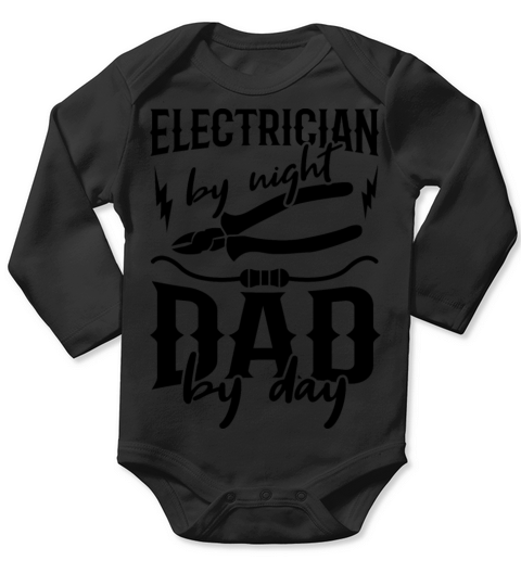 Electrician Papa Long Sleeve Baby One-Piece