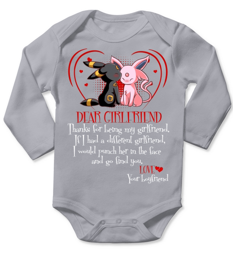 Espeon and Umbreon boyfriend dear girlfriend Long Sleeve Baby One-Piece