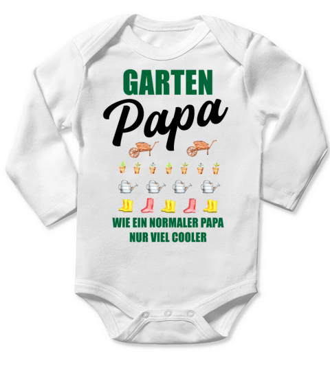 Garden Dad Funny Quote Gift Men Long Sleeve Baby One-Piece