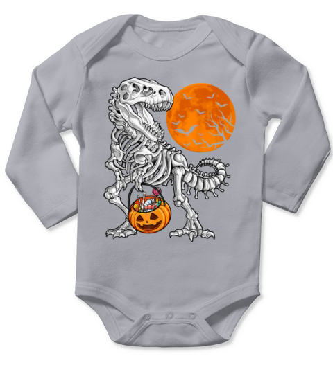 Halloween s for Boys Kids Dinosaur Skeleton T rex Long Sleeve Baby One-Piece