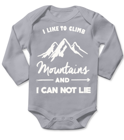 I Like To Climb Mountain Long Sleeve Baby One-Piece