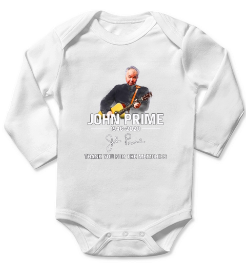 John Prime 1946 2020 thank you for the memories shirt Long Sleeve Baby One-Piece