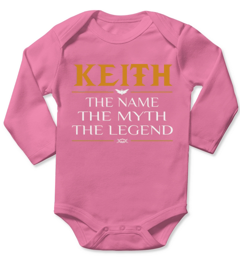Keith Legend Name Keith  TeeForKeith Long Sleeve Baby One-Piece
