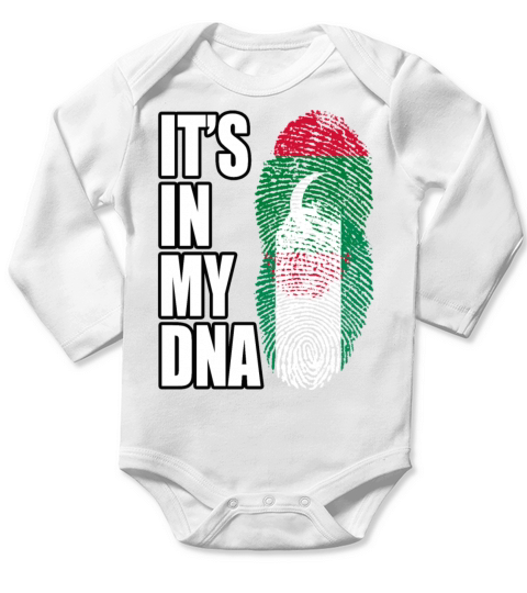 Maldivian And Nigerian Mix Heritage DNA Flag Long Sleeve Baby One-Piece