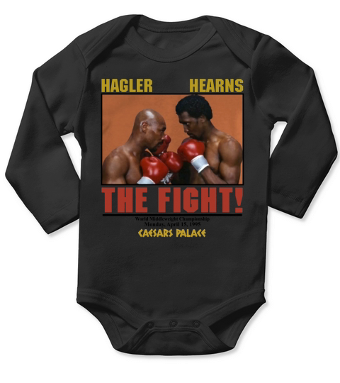 Marvin Hagler Vs Tommy Hearns The Fight 1985 Long Sleeve Baby One-Piece