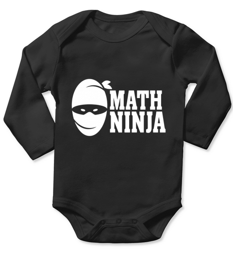 math ninja mathmatics numbers nerd mathlete Long Sleeve Baby One-Piece