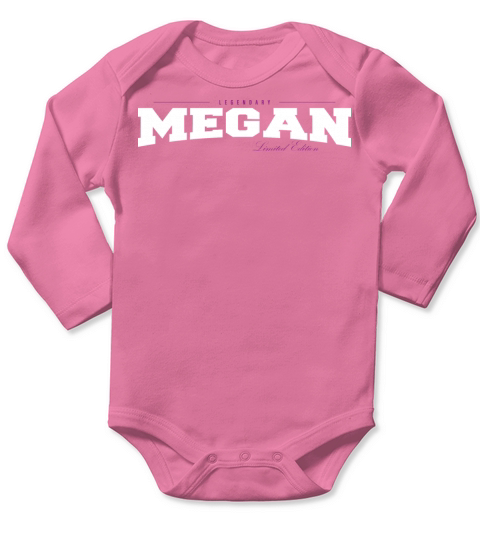 Megan Name Limited Edition Funny Retro Vintage 80s Long Sleeve Baby One-Piece