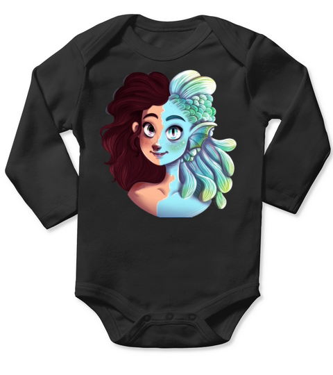 Mermaid Long Sleeve Baby One-Piece