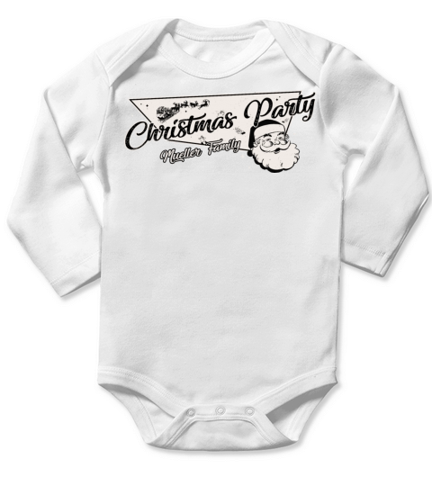 Mueller Family Ready for Christmas Party Long Sleeve Baby One-Piece