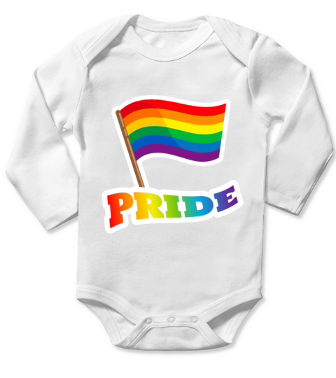 Pride love lgbt flag Long Sleeve Baby One-Piece