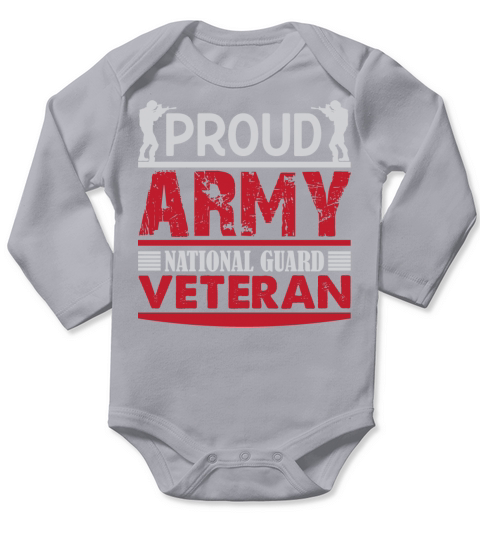 Proud Army National Guard Veteran Long Sleeve Baby One-Piece