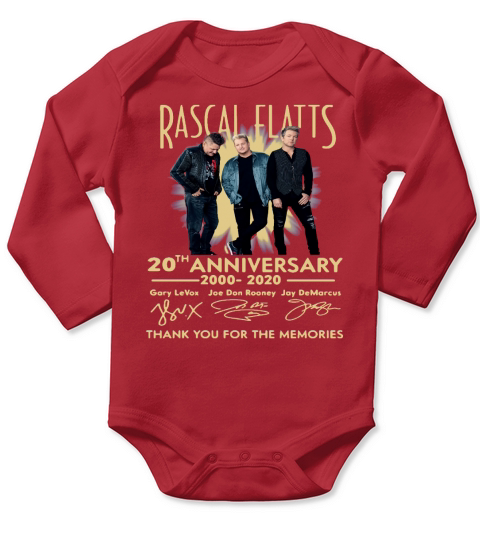 Rascal Flatts Band 20th Anniversary 2000-2020 Signature shirt Long Sleeve Baby One-Piece