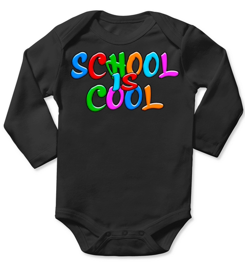 School is cool Long Sleeve Baby One-Piece