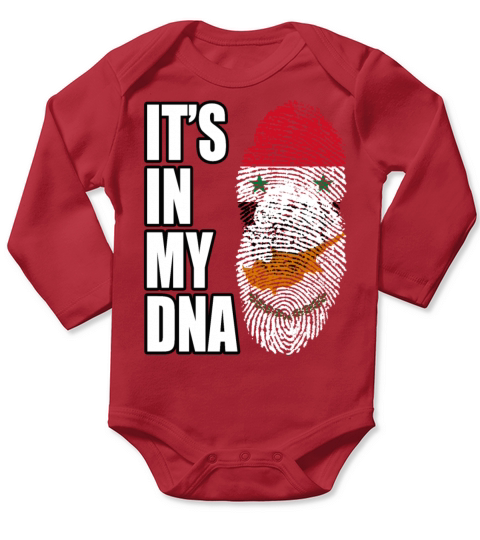 Syrian And Cypriot Vintage Heritage DNA Flag Long Sleeve Baby One-Piece
