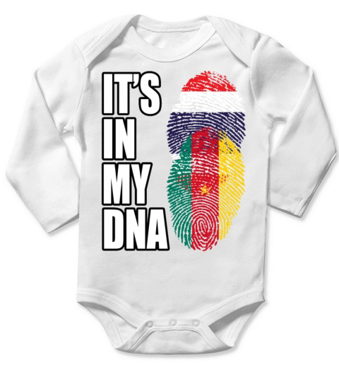 Thai And Cameroonian Vintage Heritage DNA Flag Long Sleeve Baby One-Piece
