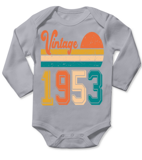 Vintage 1953 birthday gift Long Sleeve Baby One-Piece