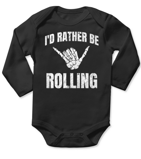 Vintage Jiu Jitsu Id Rather Be Rolling Grappling Long Sleeve Baby One-Piece