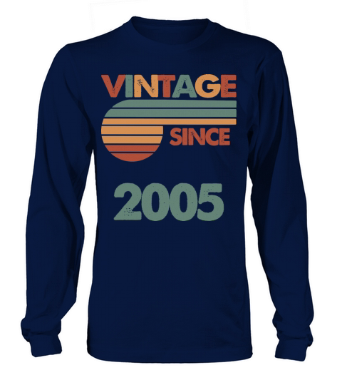 17th Vintage Birthday 2005 Long sleeved Unisex