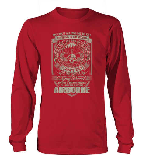 airborne 82nd airborne paratrooper airborne para T-Shirt Long sleeved Unisex