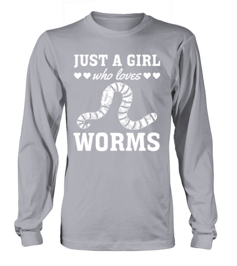 Cute Worm Lover Girl - Just A Girl Who Loves Worms Long sleeved Unisex