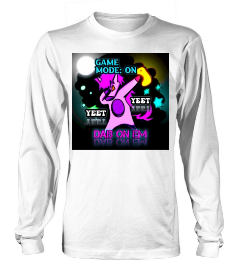 Dabbing Unicorn Yeet Trendy Dance Gamer Quote Long sleeved Unisex