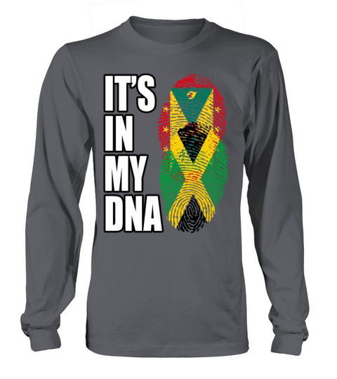 Grenadian And Jamaican Mix Heritage DNA Flag Long sleeved Unisex