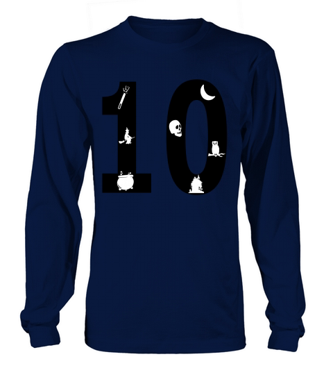 Halloween Alphabets Numbers Clipart 10 Long sleeved Unisex