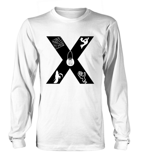 Halloween Alphabets Numbers Clipart X Long sleeved Unisex