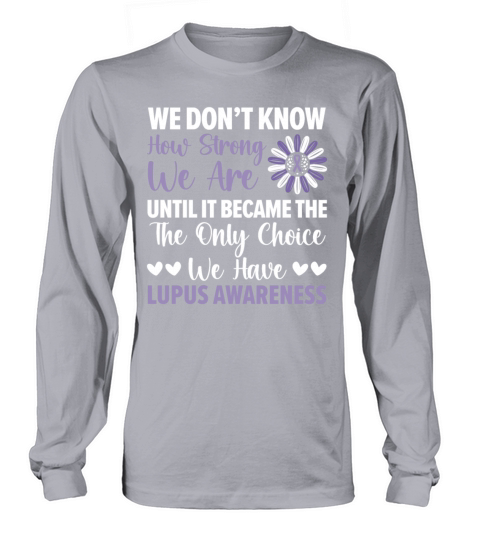 Lupus Awareness Purple Ribbon Autoimmune Disease Long sleeved Unisex