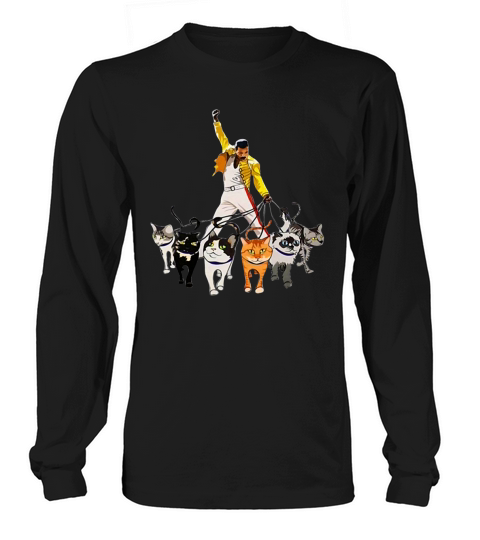 The Singer Freddie Mercury With His Cats Long sleeved Unisex