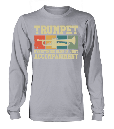 Trumpet Player Vintage Retro Long sleeved Unisex