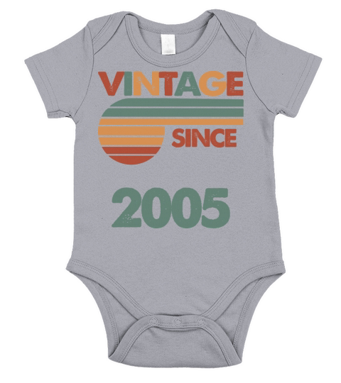17th Vintage Birthday 2005 Short Sleeve Baby One-Piece