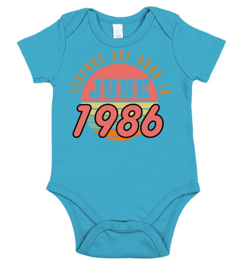 1986 vintage born in June gift Short Sleeve Baby One-Piece
