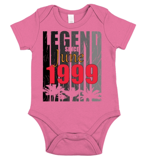 1999 vintage born in June gift Short Sleeve Baby One-Piece
